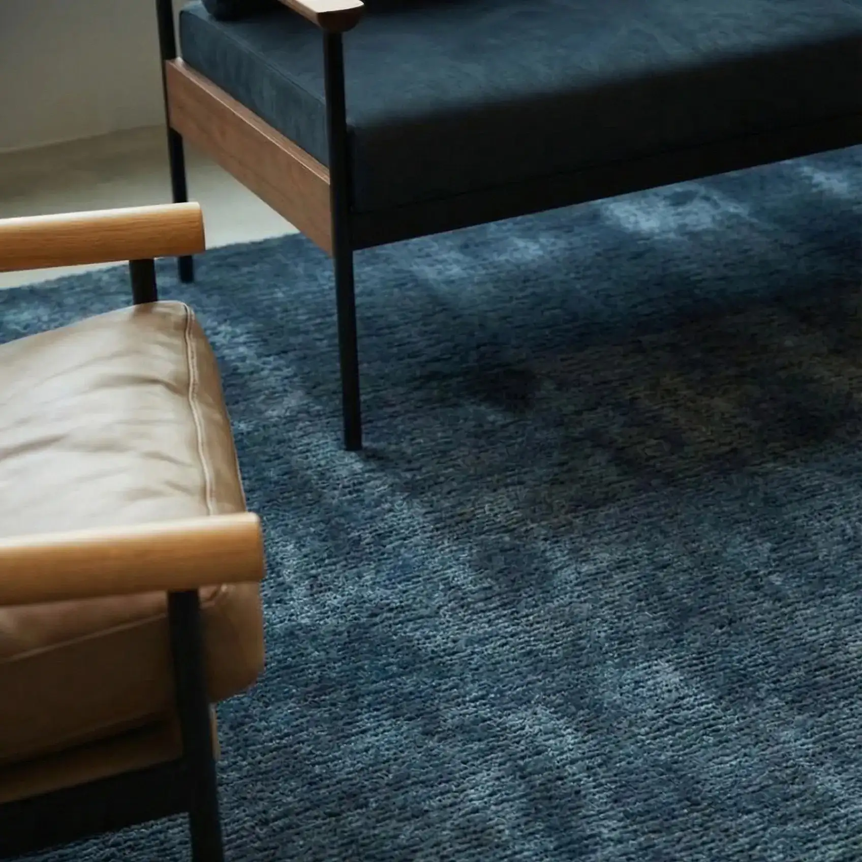 Luxury handmade silk carpet close up